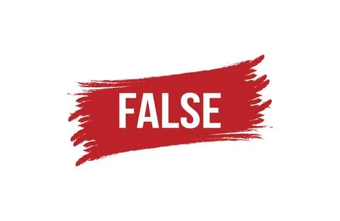 Brush style false red banner design on white background. Stock Illustration