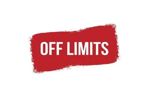 Brush style off limits red banner design isolated on white background. Stock-Illustration
