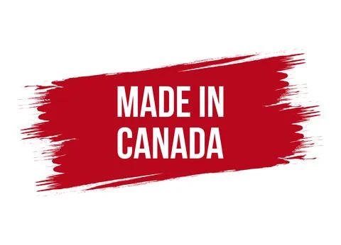 Brush style made in Canada banner vector design illustration Stock Illustration