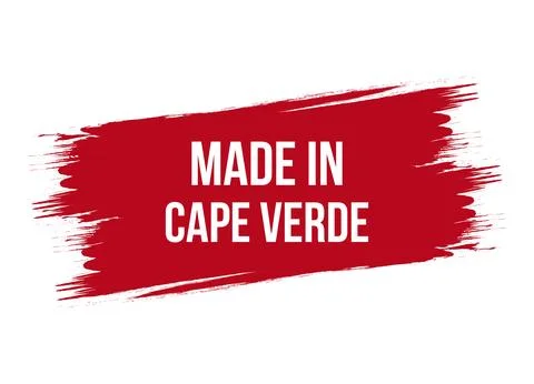 Brush style made in Cape Verde banner vector design illustration Stock Illustration