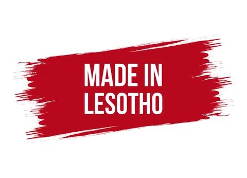 Brush style made in Lesotho banner vector design illustration Stock Illustration
