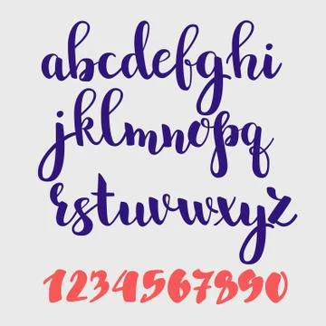Brush style vector alphabet Stock Illustration