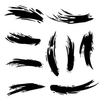 Brush style vector bundle set Illustrazione stock