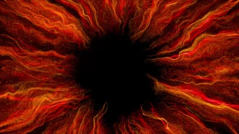 Brush stylized animation of flame or fire vignette around screen frame Video stock 299045045