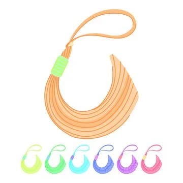 Brush tassel rope vector cartoon graphic 스톡 일러스트