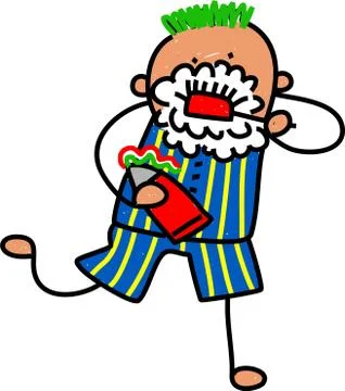 Brush Teeth Boy Stock-Illustration