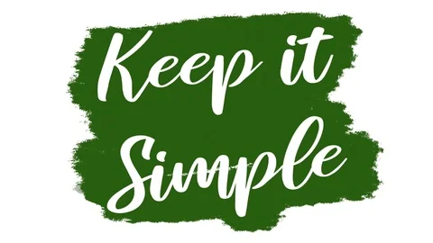 Brush text keep it simple green Stock Footage 99237525