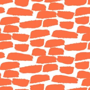 Brush texture seamless red and white pattern. 스톡 일러스트
