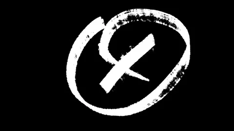 Brush textured bold circle cross on black background 스톡 동영상 333626827