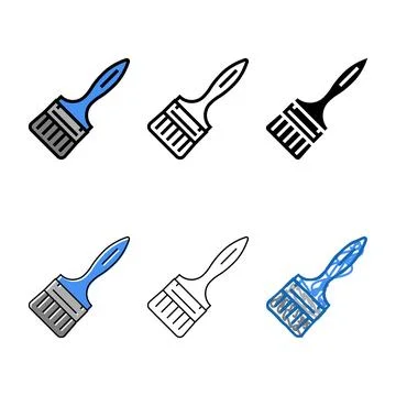 Brush tool color icon vector multipack Ilustración de archivo