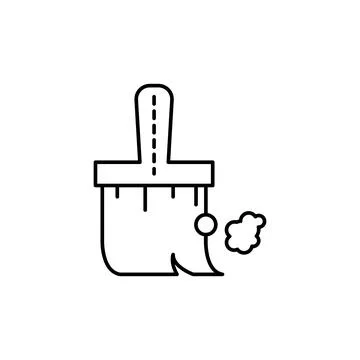Brush, tool icon. Simple line, outline vector elements of archeology for ui and イラスト素材