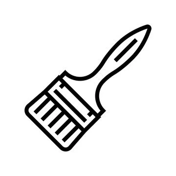 Brush tool line icon vector illustration Stock Illustration