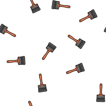 Brush tool repair vector seamless pattern Stockillustratie