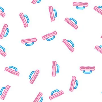 Brush tool vector seamless pattern flat Stockillustratie