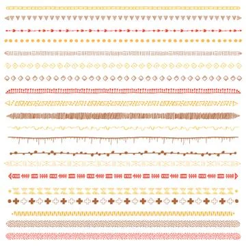 Brush tribal set Stock Illustration