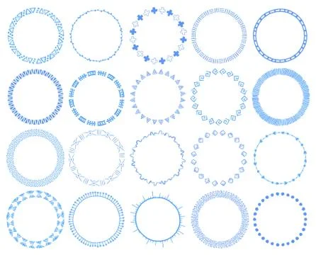 Brush tribal set Stock Illustration