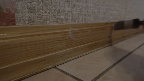 Brush varnish plinth Stock Footage 106099004