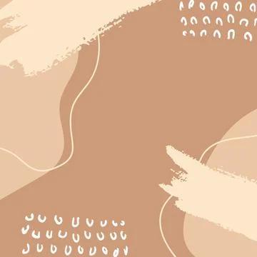 Brush Vector Collage Background. Beauty and Fashion Company Branding Design Stock Illustration