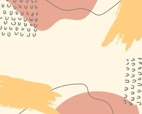 Brush Vector Collage Background. Beauty and Fashion Company Branding Design Stock Illustration