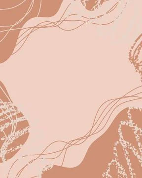 Brush Vector Collage Background. Beauty and Fashion Company Branding Design Stock Illustration