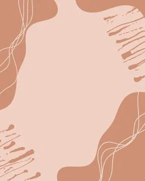 Brush Vector Collage Background. Beauty and Fashion Company Branding Design Stock Illustration