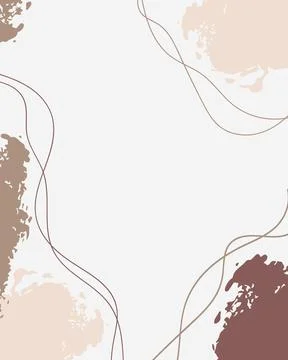 Brush Vector Collage Background. Beauty and Fashion Company Branding Design Stock Illustration