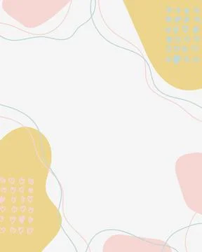 Brush Vector Collage Background. Beauty and Fashion Company Branding Design Stock Illustration