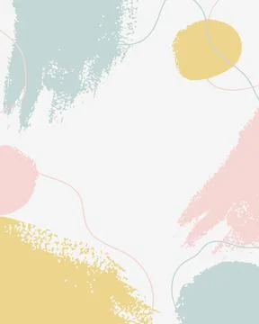 Brush Vector Collage Background. Beauty and Fashion Company Branding Design Illustrazione stock