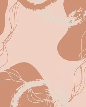 Brush Vector Collage Background. Beauty and Fashion Company Branding Design Stock Illustration