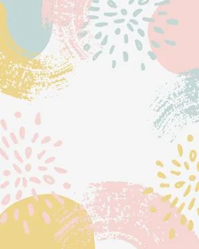 Brush Vector Collage Background. Beauty and Fashion Company Branding Design Stock Illustration