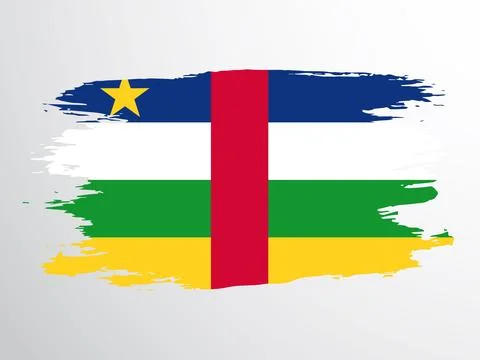 Brush vector flag of Central African Republic Stock Illustration