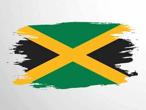 Brush vector flag of Jamaica Stock Illustration