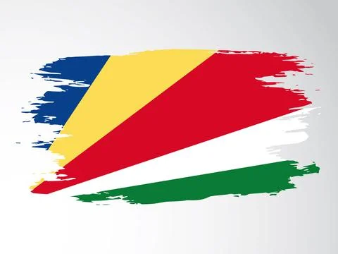 Brush vector flag of Seychelles Stock Illustration