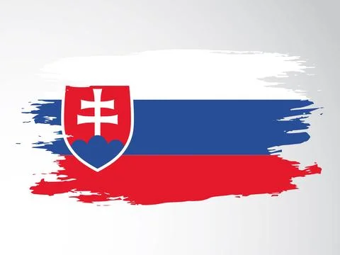 Brush vector flag of Slovakia Stock Illustration