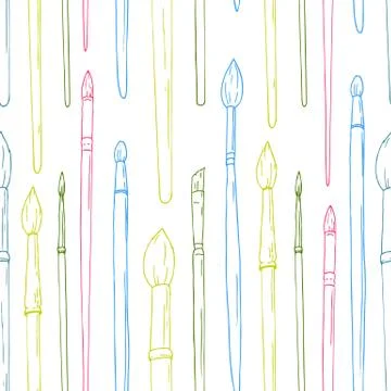 Brush vector pattern Stock Illustration