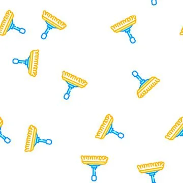 Brush for washing car vector seamless pattern 스톡 일러스트