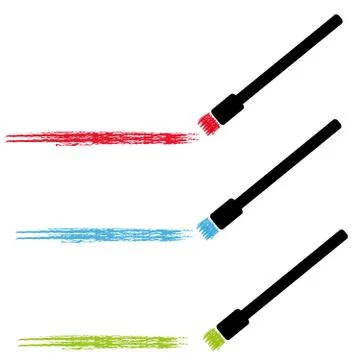 Brush on white background Stock Illustration