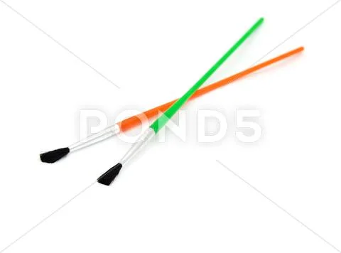 Brush on a white background Stock Photos