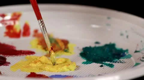 Brush in yellow Stock Footage 21100797