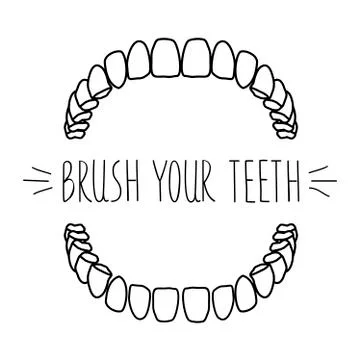 Brush your teeth Stock Illustration