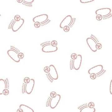 Brush zero waste glyph vector seamless pattern 스톡 일러스트