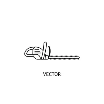Brushcutter. Contour icon Stock Illustration