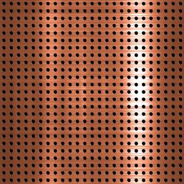 Brushed copper metallic plate Stock Illustration