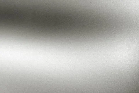 Brushed glossy silver metallic texture, abstract background Stock Photos