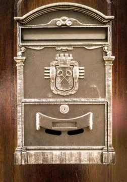 Brushed Metal Postbox Stock Photos