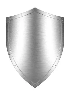 Brushed metal shield Stock Illustration