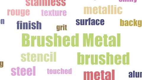Brushed Metal Tag Cloud Animated Isolated On White Stock Footage 103653348