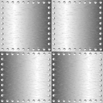 Brushed metal, template background. Stock Illustration