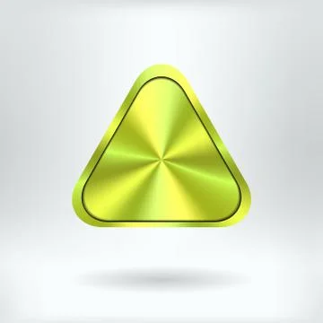 Brushed Metal Triangular Button    - vector illustration Illustrazione stock