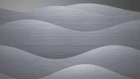 Brushed metallic wave layers slide smoothly in a seamless loop Stock Footage 341274703